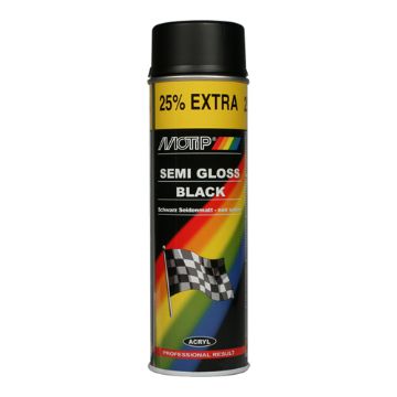 Picture of Motip Satin Black Paint 500ml Spray