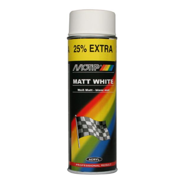 Picture of Motip Matt White Spray Paint 500ml Spray